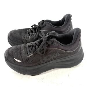 Hoka One One Bondi Sneakers 6 Black Work Comfort Career Restaurant Medical